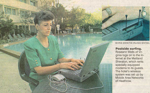 Laptop At The Pool